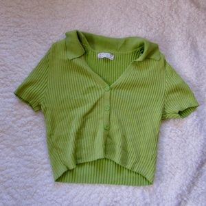 Green Jolie & Joy polo crop